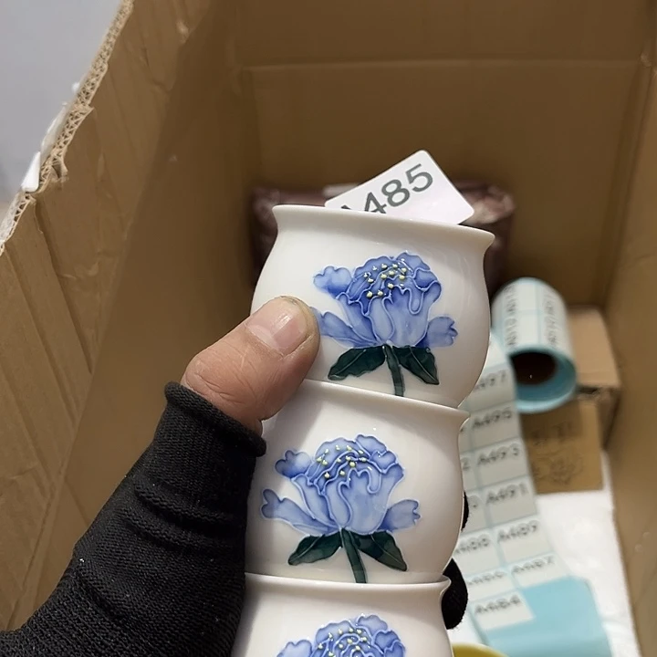 瓷片茶摆件工艺品摆件666