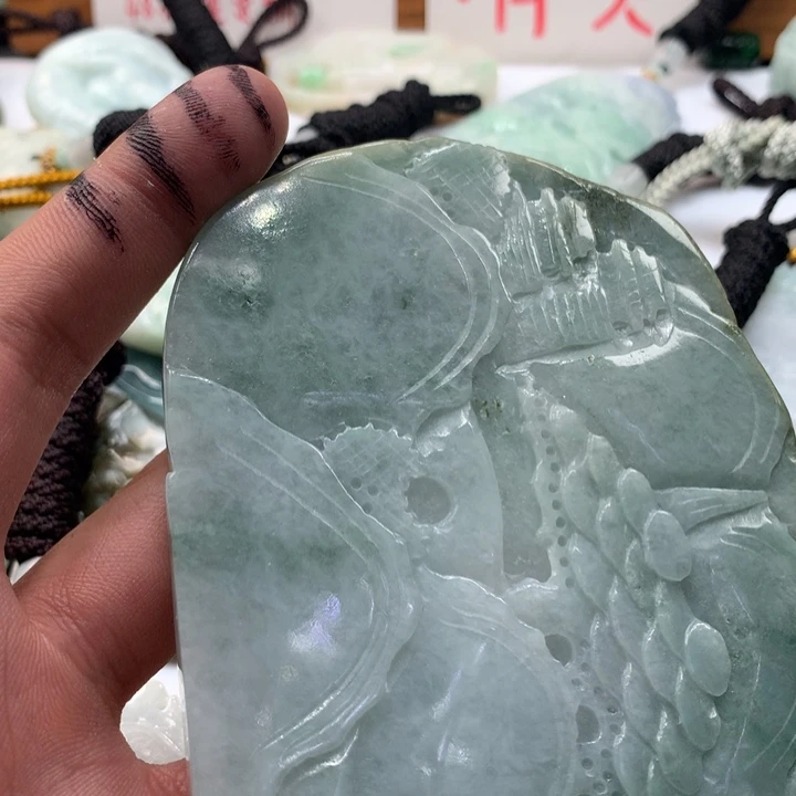 颈饰未镶嵌翡翠保真天然a货翡翠