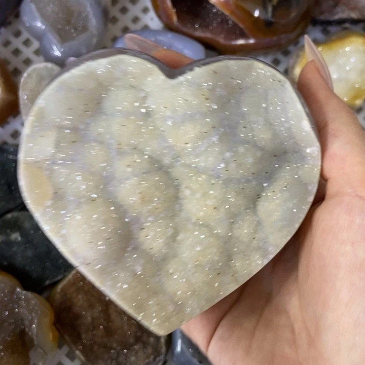 未镶嵌珠宝半成品水晶爱心