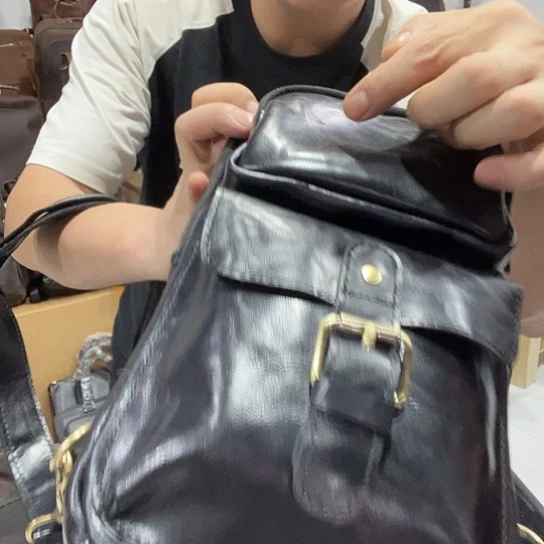 头层牛皮牛皮（革）斜挎包853