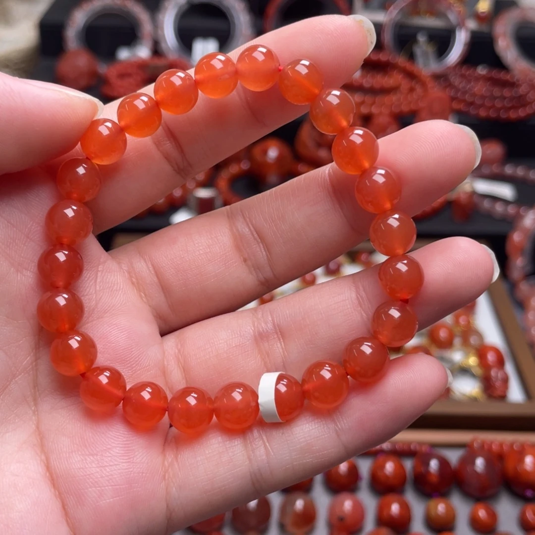 南红玛瑙未镶嵌8mm冰红手串