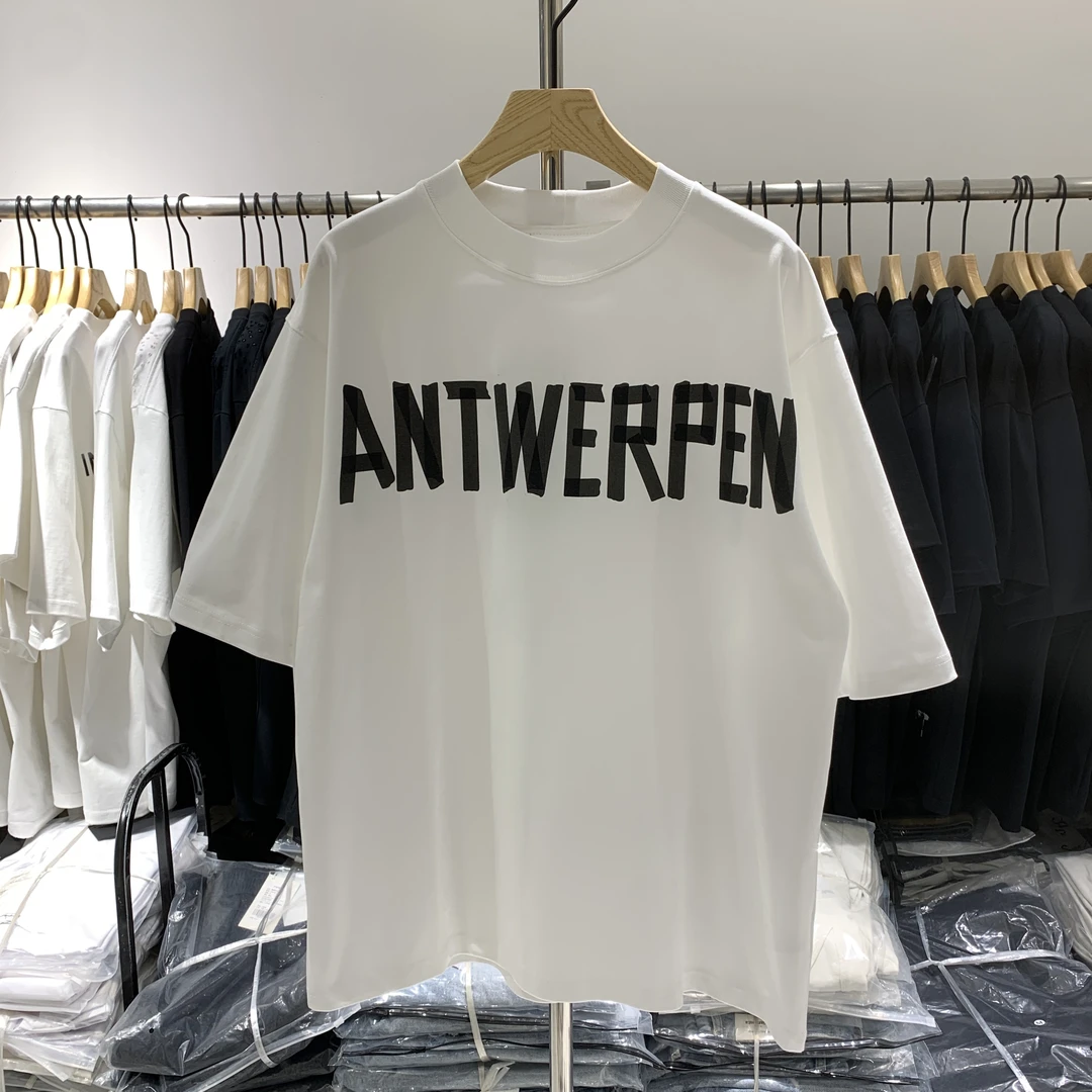 重磅420克纯棉潮牌美式巴家痞帅短袖男宽松百搭印花丅恤男生