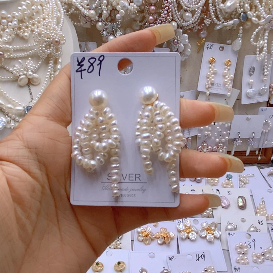 淡水珍珠银S925镶嵌项链