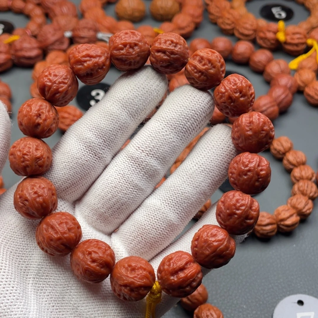 文玩核桃手串野生核桃桃心型京八棱秋子手持