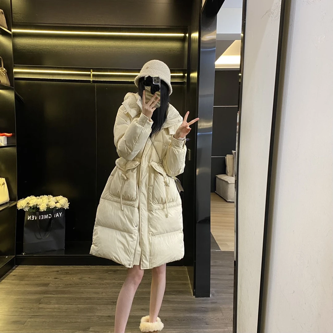 2024新款羽绒服女中长款加厚保暖时尚收腰显瘦外套冬