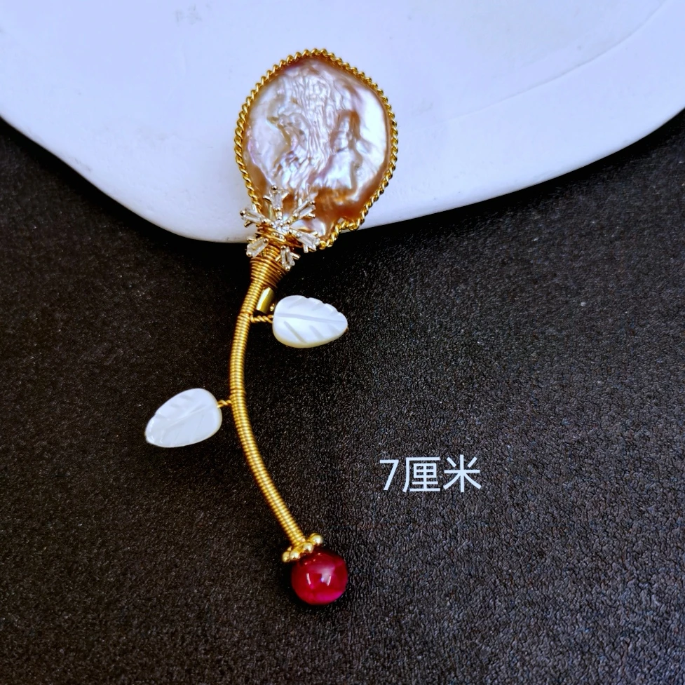 铜合金胸针 634 国风款百搭贝胸针