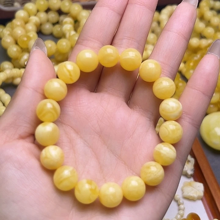 琥珀未镶嵌裸石浓蜡妖花11+