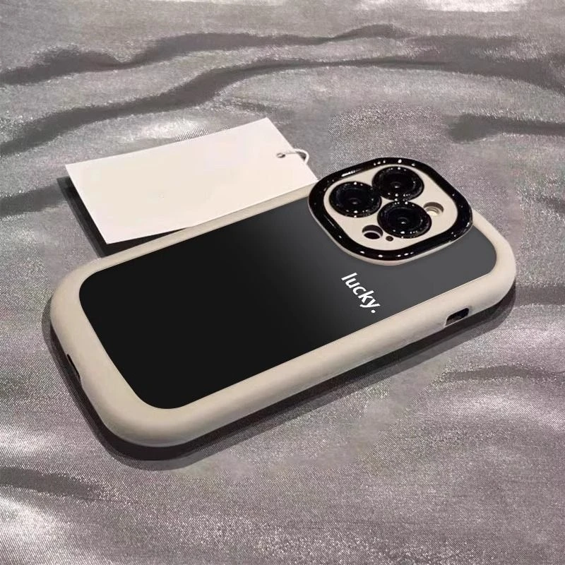 高级渐变lucky泡芙壳适用苹果11手机壳iPhone16/15/14/13ProMax