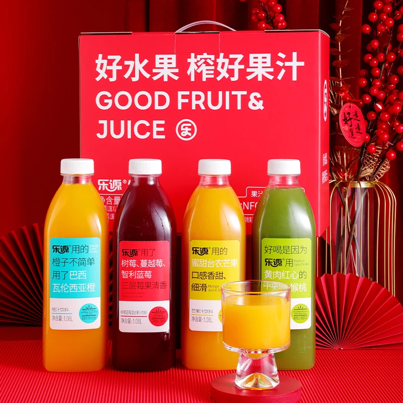 乐源 壹品果汁饮料全家福多口味1.08L*4瓶装