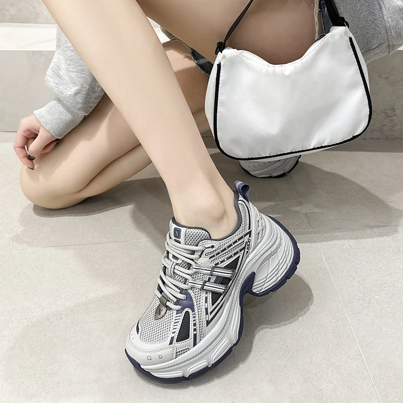 【31码起】小个子百搭老爹鞋女7cm增高显腿长2025春新款运动休闲鞋