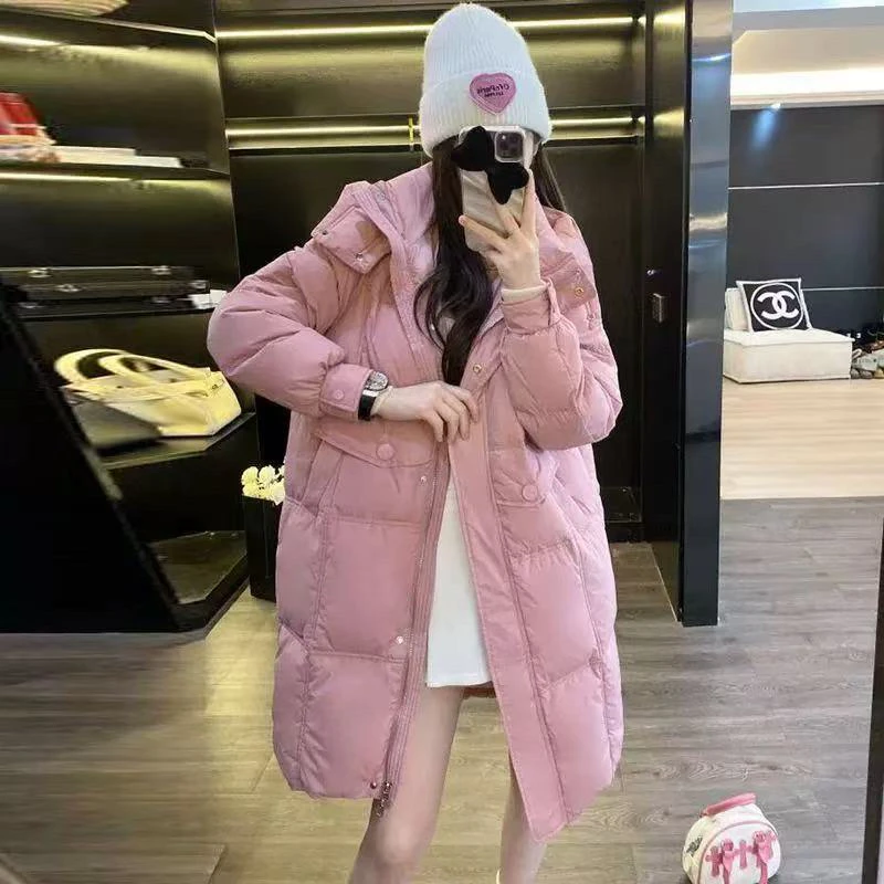 6003#（瑕疵）欧洲站韩版嘎嘎服女中长款冬季新款减龄加厚外套