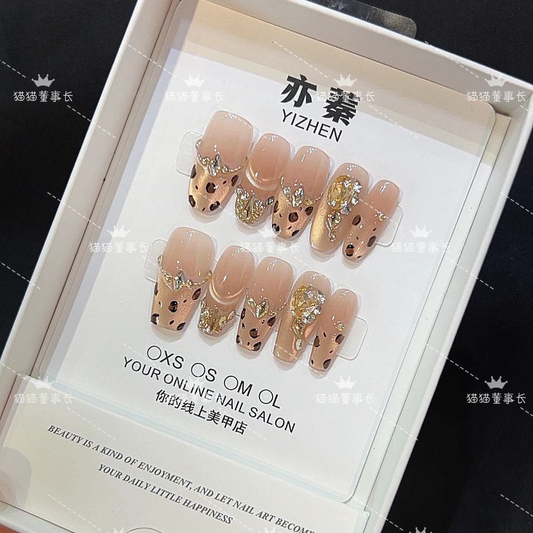 【琉璃梦境】时尚清新纯欲高级感成品美甲穿戴式手工穿戴甲