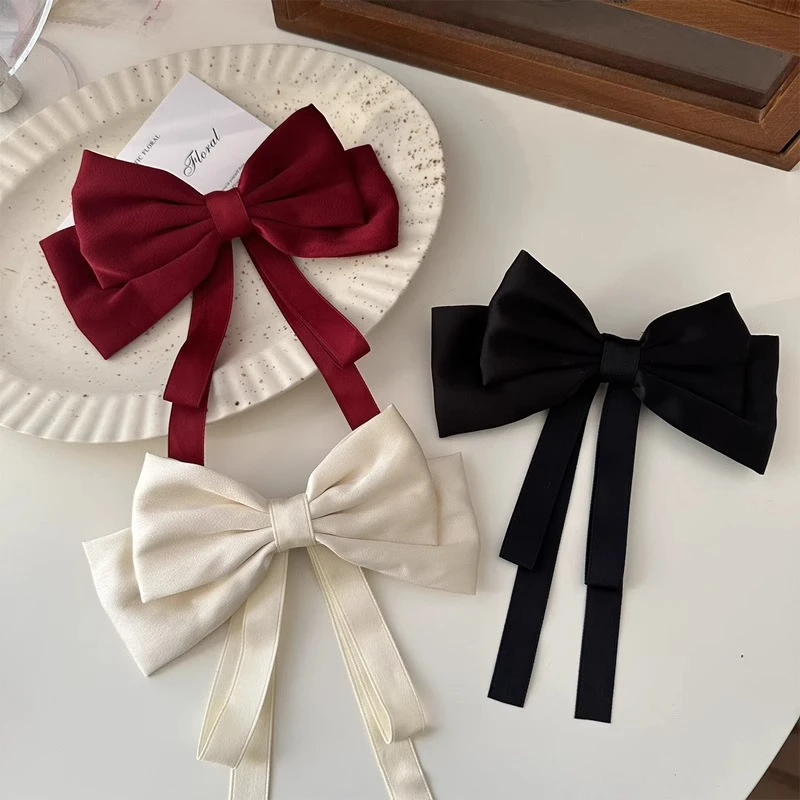 网红2025年新款蝴蝶结发夹女后脑勺弹簧夹子头饰气质发卡公主顶夹