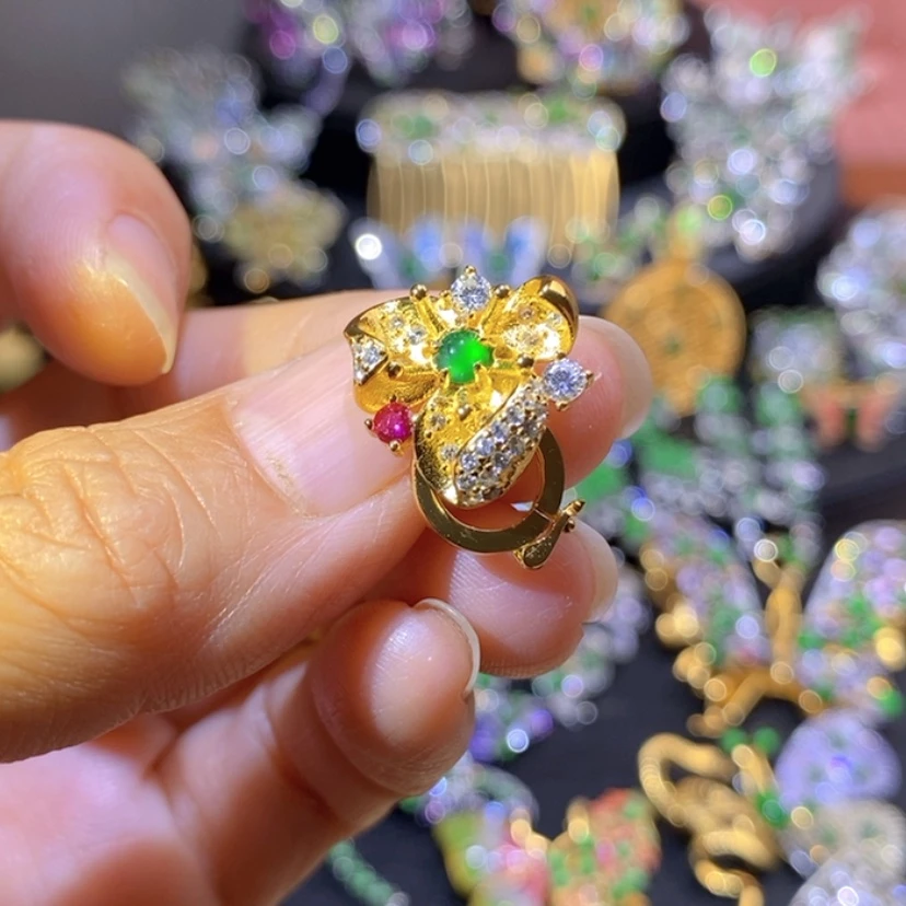 【闪购商品】银S925镶嵌挂件翡翠