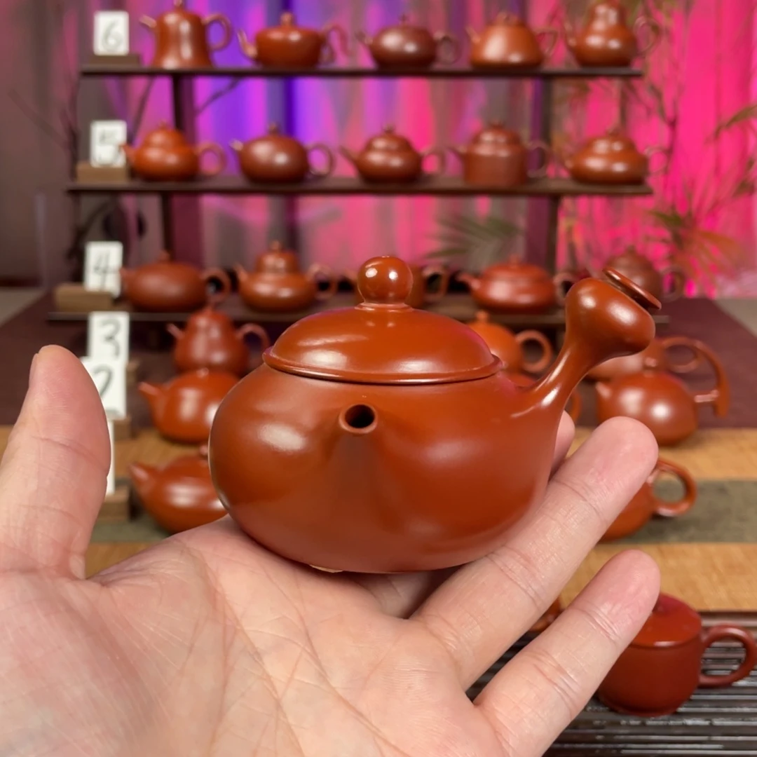觉***启茶壶紫砂芙蓉侧把100cc