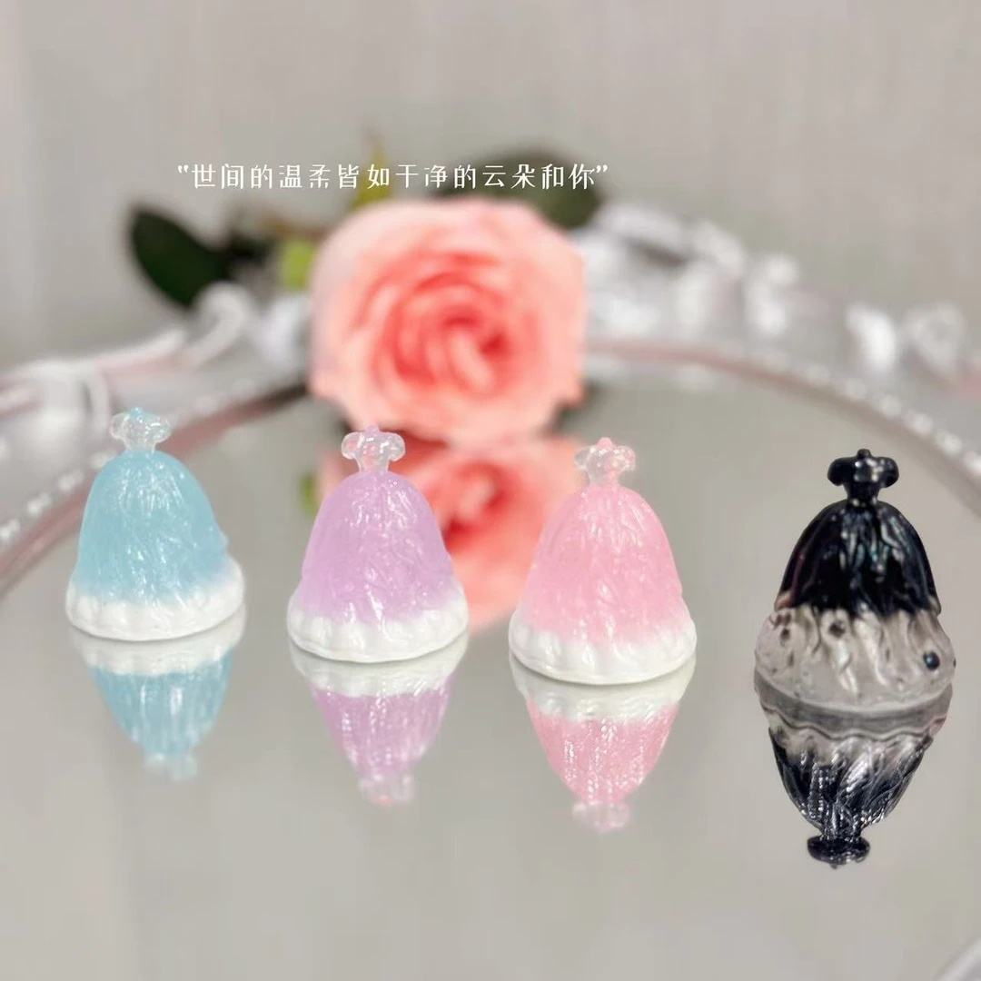 预售小雨定制【黑色透色公主裙】仿真食玩diy树脂配件迷你玩具配