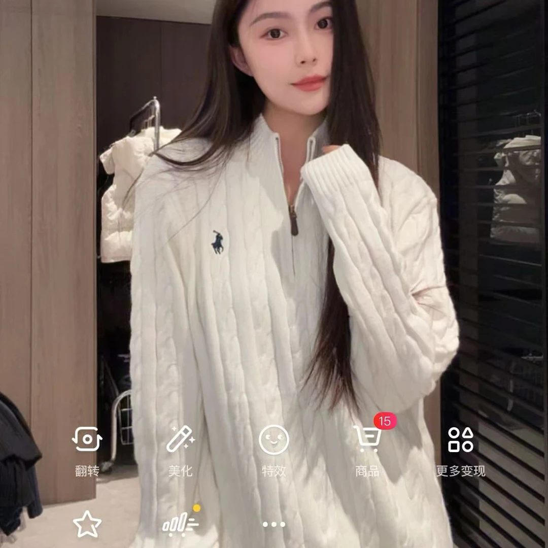 WANGDATING【小马立领】2025s春款立领毛衣男女同款