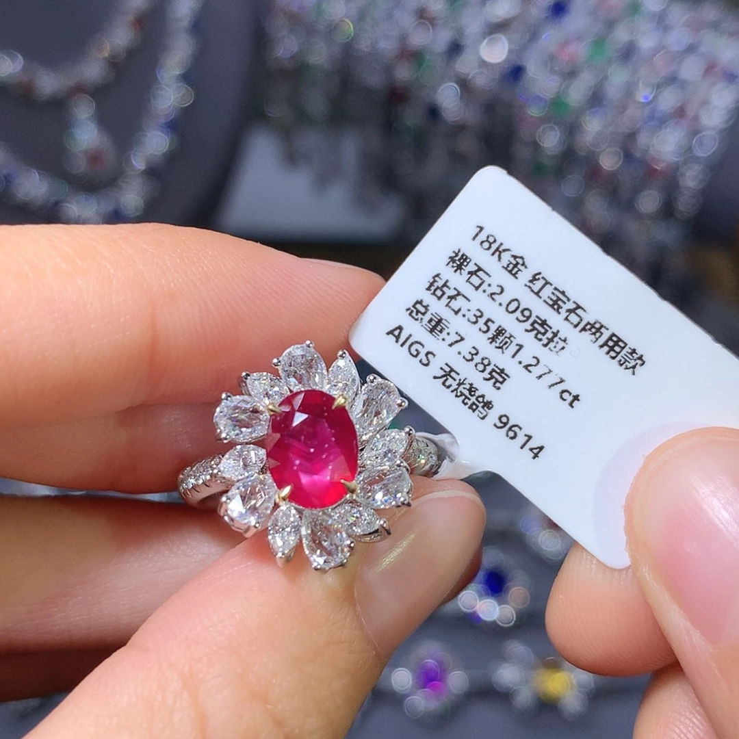 【闪购商品】红宝石戒指18K金镶嵌