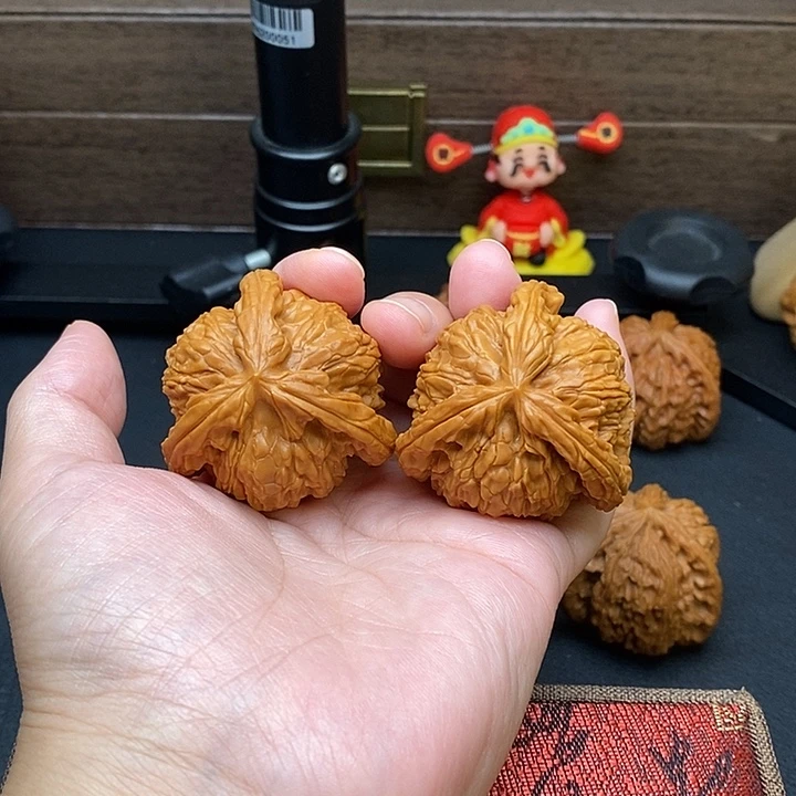 鶴***雲把件文玩核桃白奔