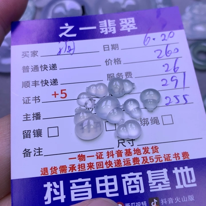 翡翠未镶嵌颈饰羽*