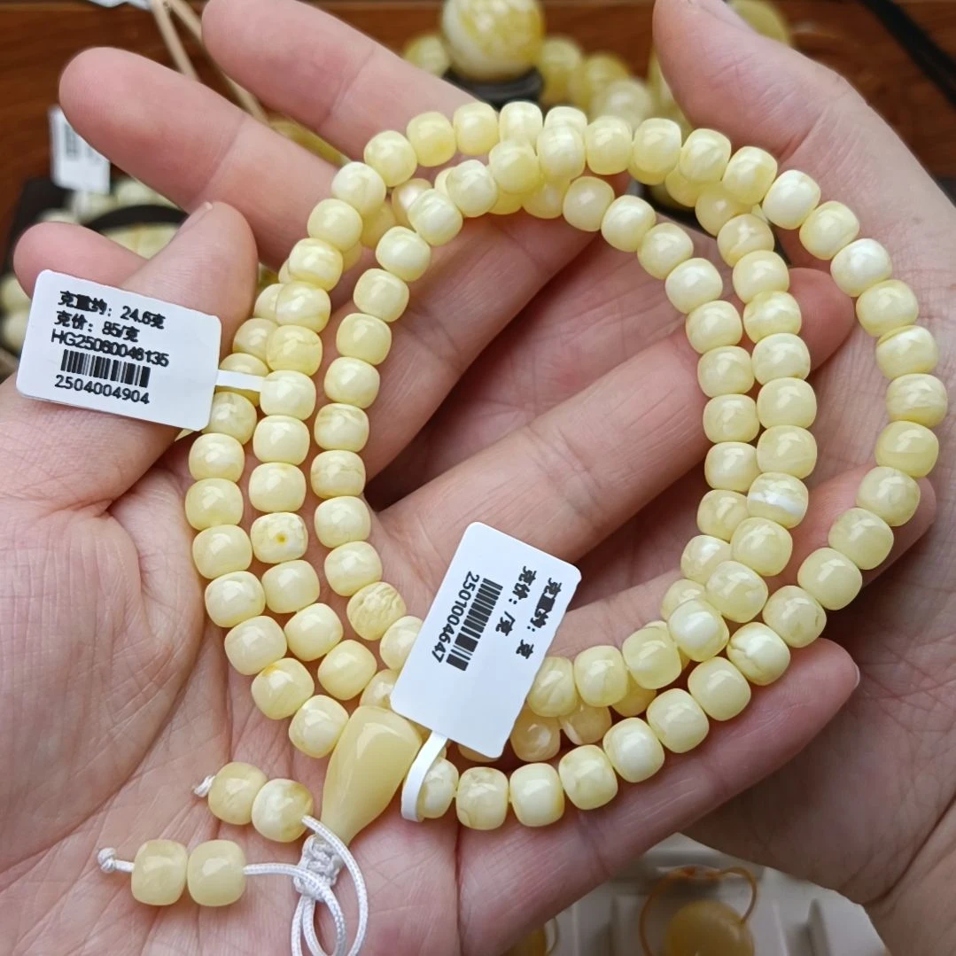 未镶嵌颈饰蜜蜡7.3白蜡精工老型108