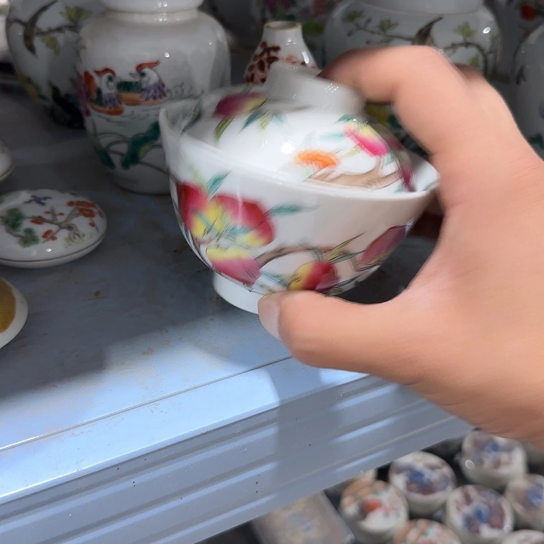 瓷片摆件手绘瓷器全部处理