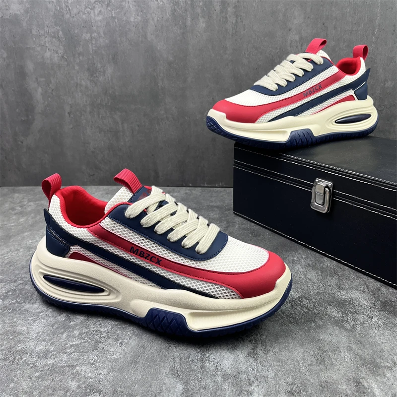 夏季新款男鞋透气大码老爹百搭舒适运动休闲鞋时尚潮流男士老爹鞋