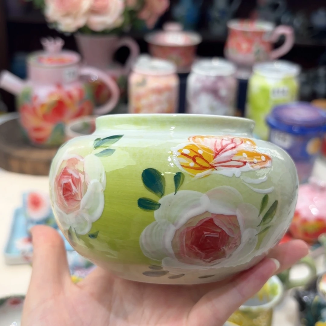 景德镇手绘高温釉下彩陶瓷茶具