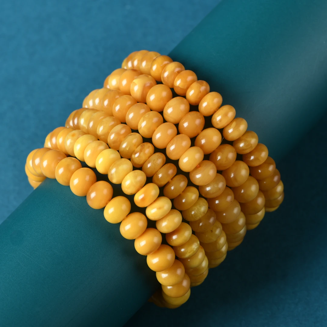 蜜蜡算盘珠手串（多样性发其一）