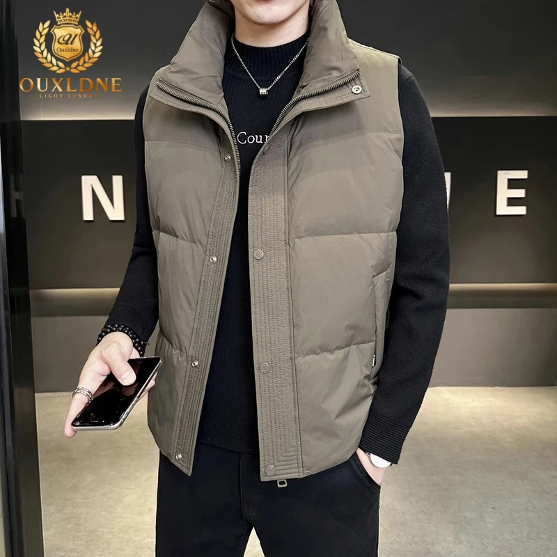 OUXLDNE 立领马甲男士冬季棉服背心秋冬新款潮流马夹外穿保暖外套