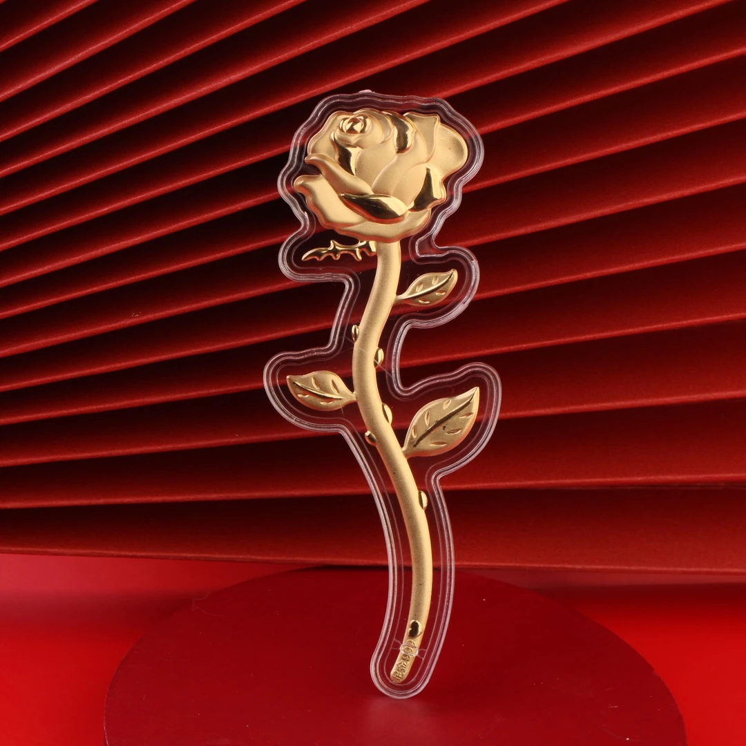 足金玫瑰花个性创意配件