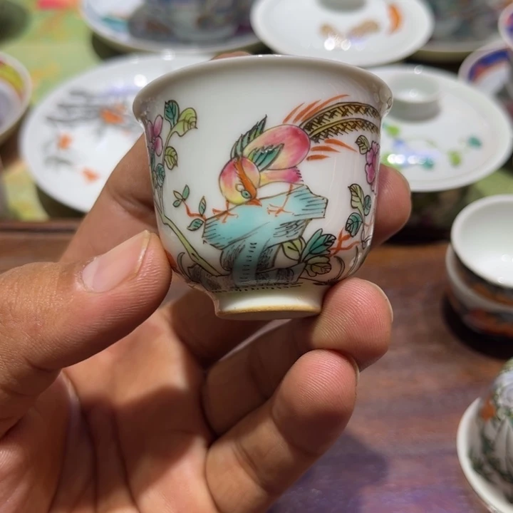 纯手绘精品盖碗杯