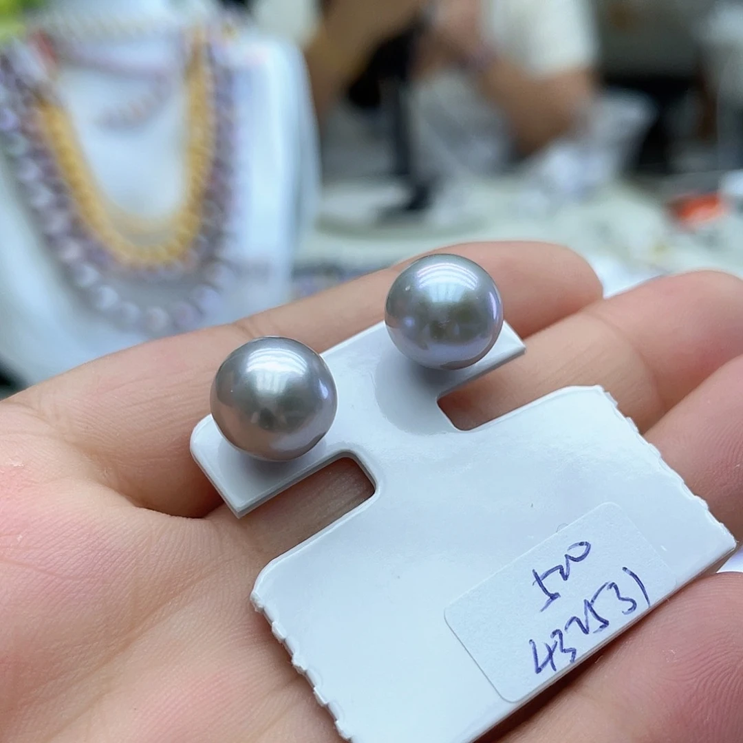 银S925镶嵌淡水珍珠耳饰