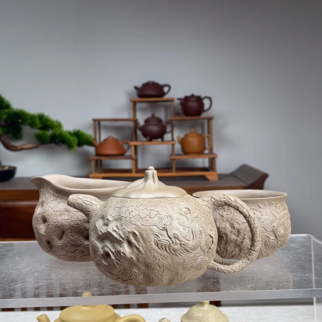 【闪购商品】紫砂茶壶一**北青段供春三件套壶容量280cc