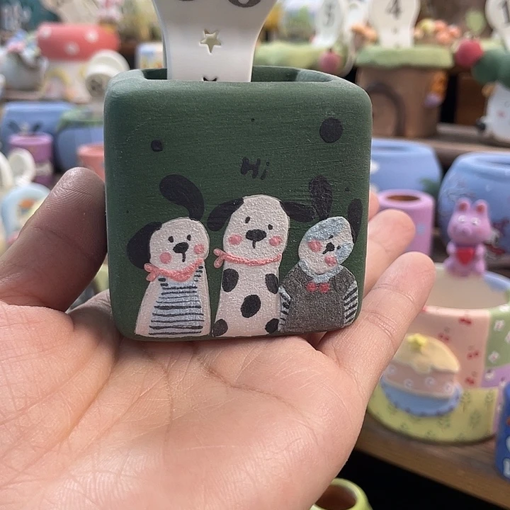 36…..手工手绘花盆