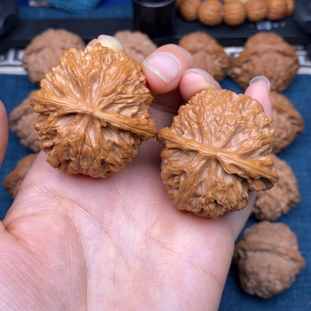 文玩核桃把件41圆球苹果园