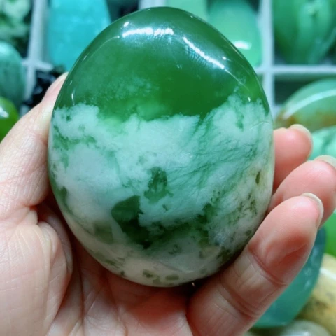 蛇纹石玉未镶嵌手把件