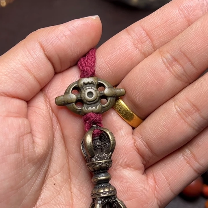 铜星月菩提吊坠项链