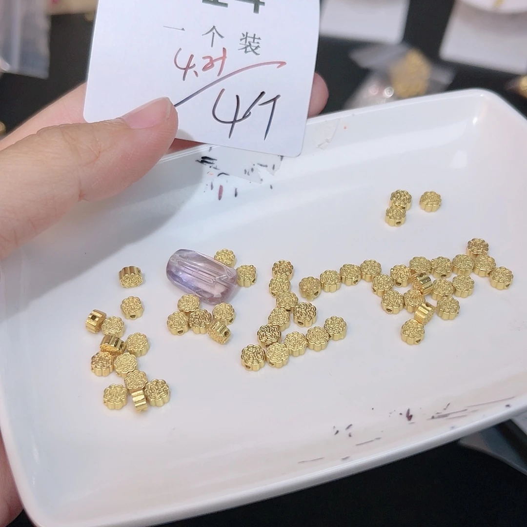 紫晶珠宝半成品银S925镀金镶嵌14