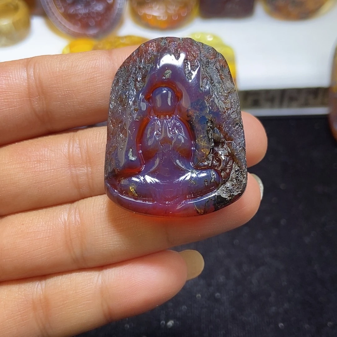 琥珀颈饰未镶嵌缅甸天然琥珀吊坠
