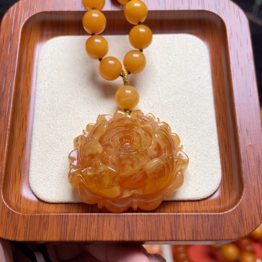 蜜蜡未镶嵌颈饰项链