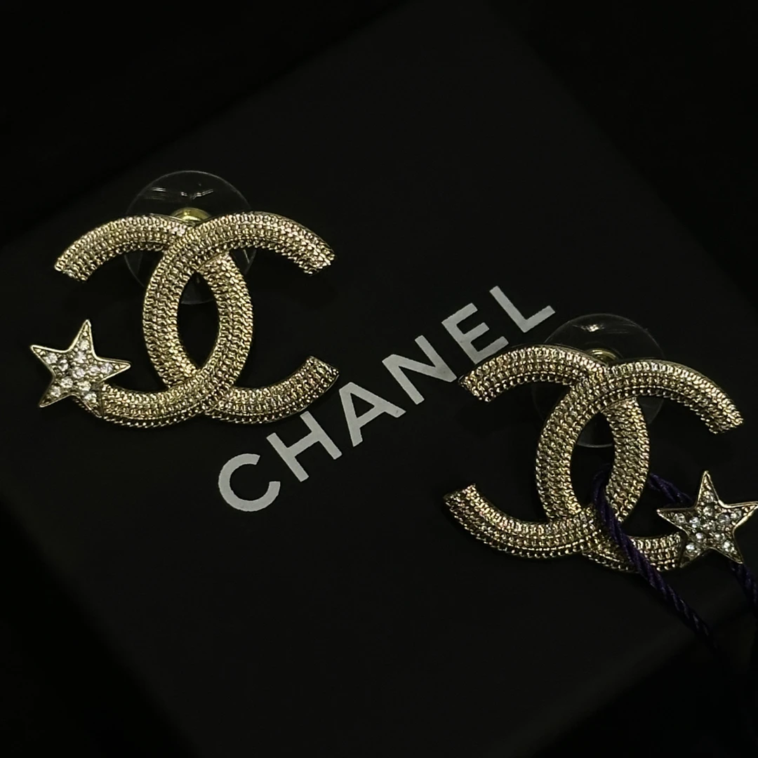 99新 Chanel/香奈儿 23B星星双C耳钉/JJ5082602