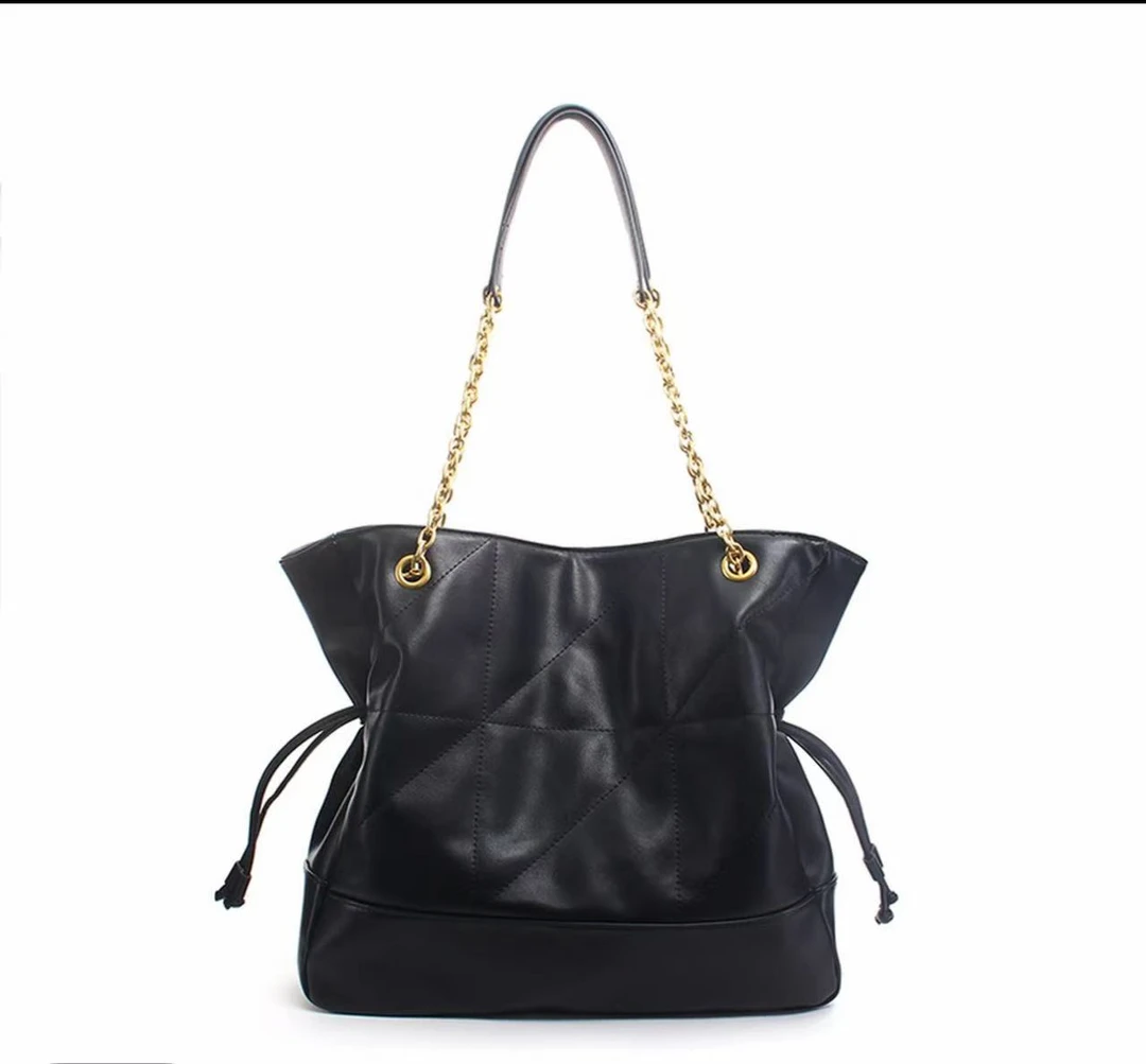 2025夏季新款小众时尚百搭菱格绣线单肩垃圾袋包6689