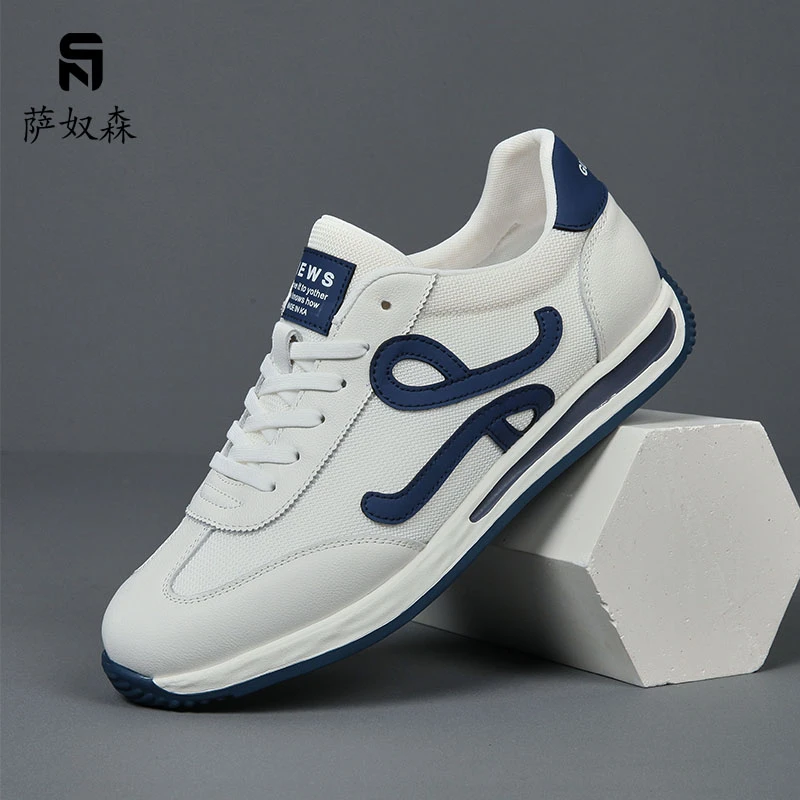 萨奴森阿甘鞋2025夏季款网面透气时尚潮流百搭运动休闲鞋男士板鞋