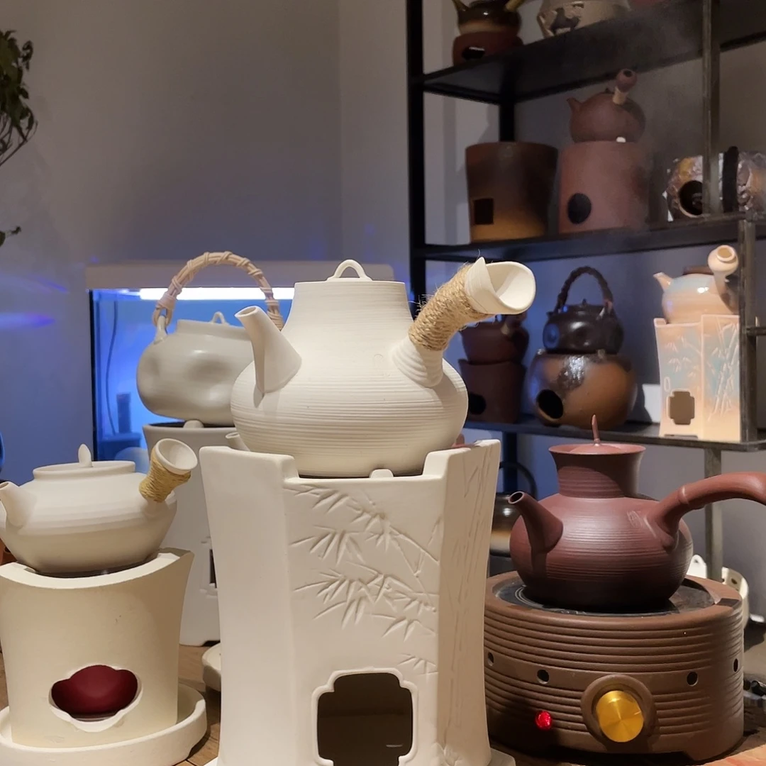 姐***凶梨型砂铫壶➕竹炉➕炉垫