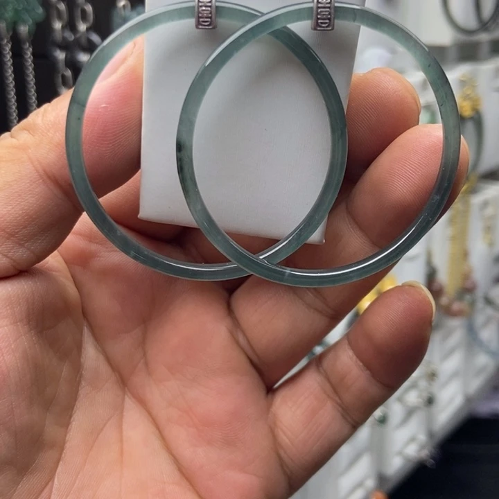 银S925镶嵌翡翠耳饰品质珠宝