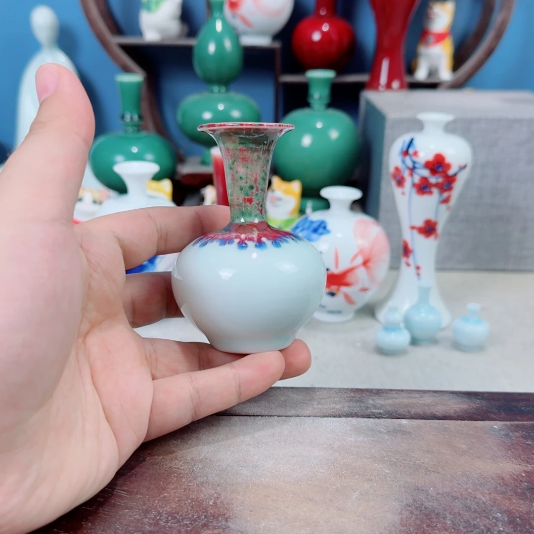 陶瓷手工小花器摆件