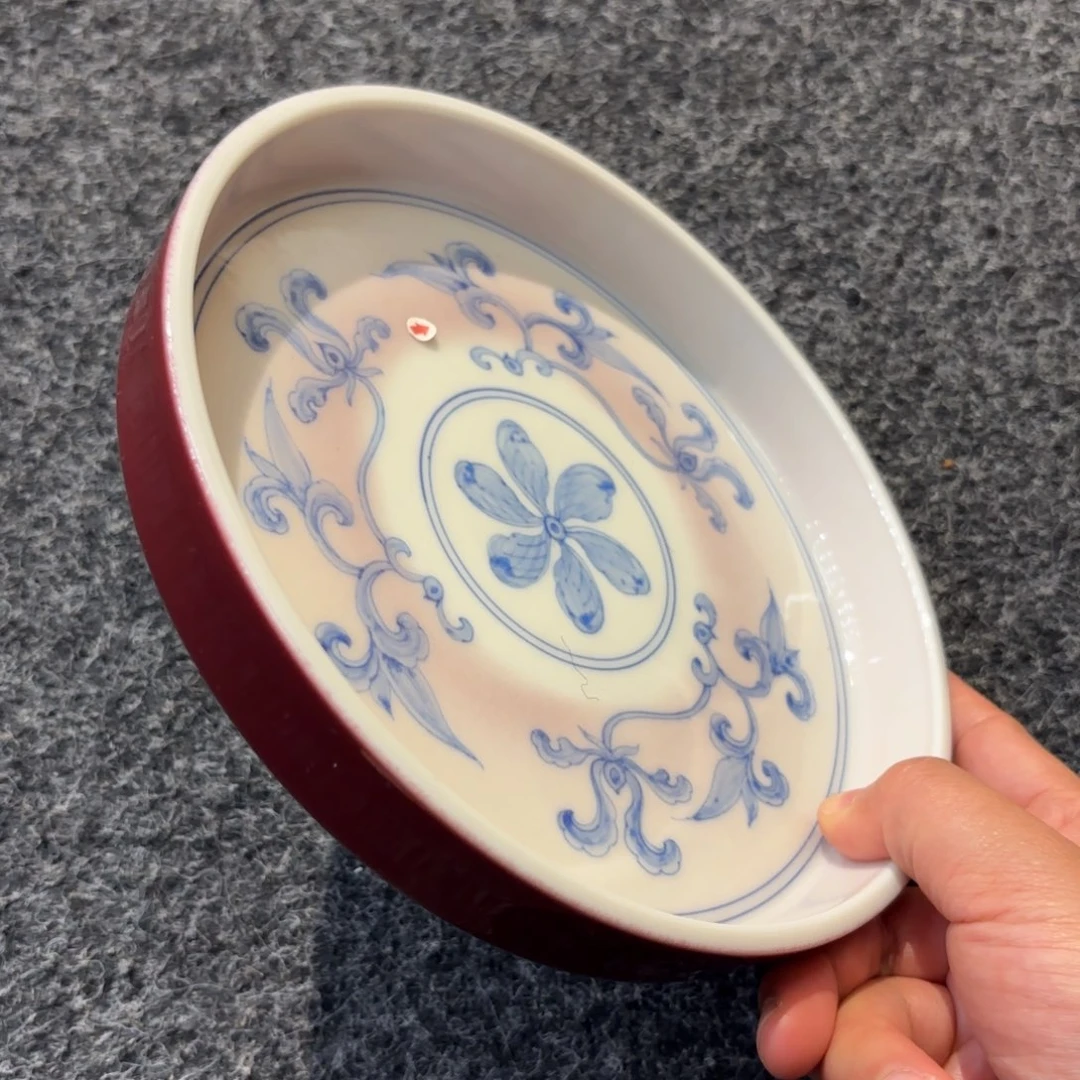 瓷柴瑕 宝莲纹壶承 不退不换