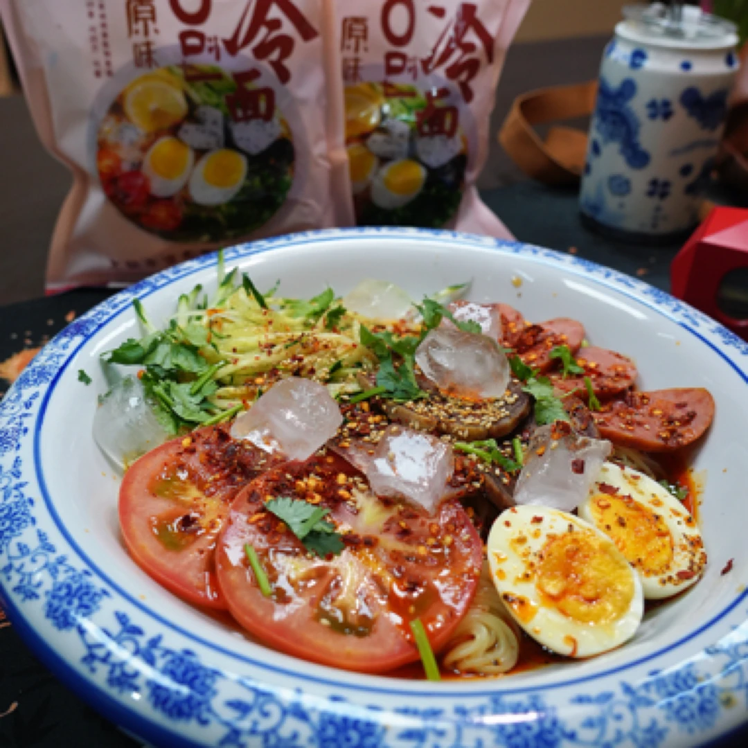 官方正品喵小欠东北朝鲜族风味酸甜原味冷面360克真空包装速食