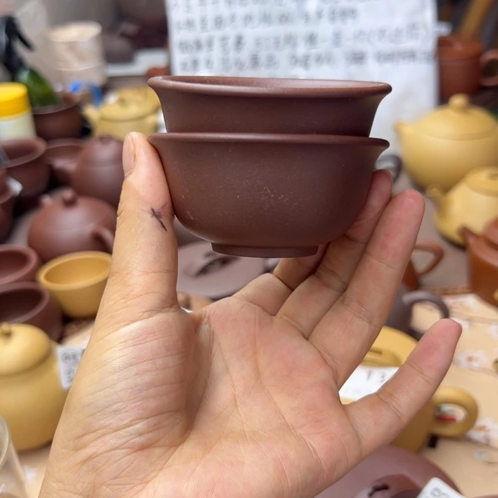 茶壶紫砂紫泥一对80